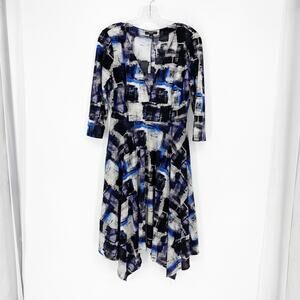 Simply Vera Verawang Asymmetrical V-Neck Dress Small
